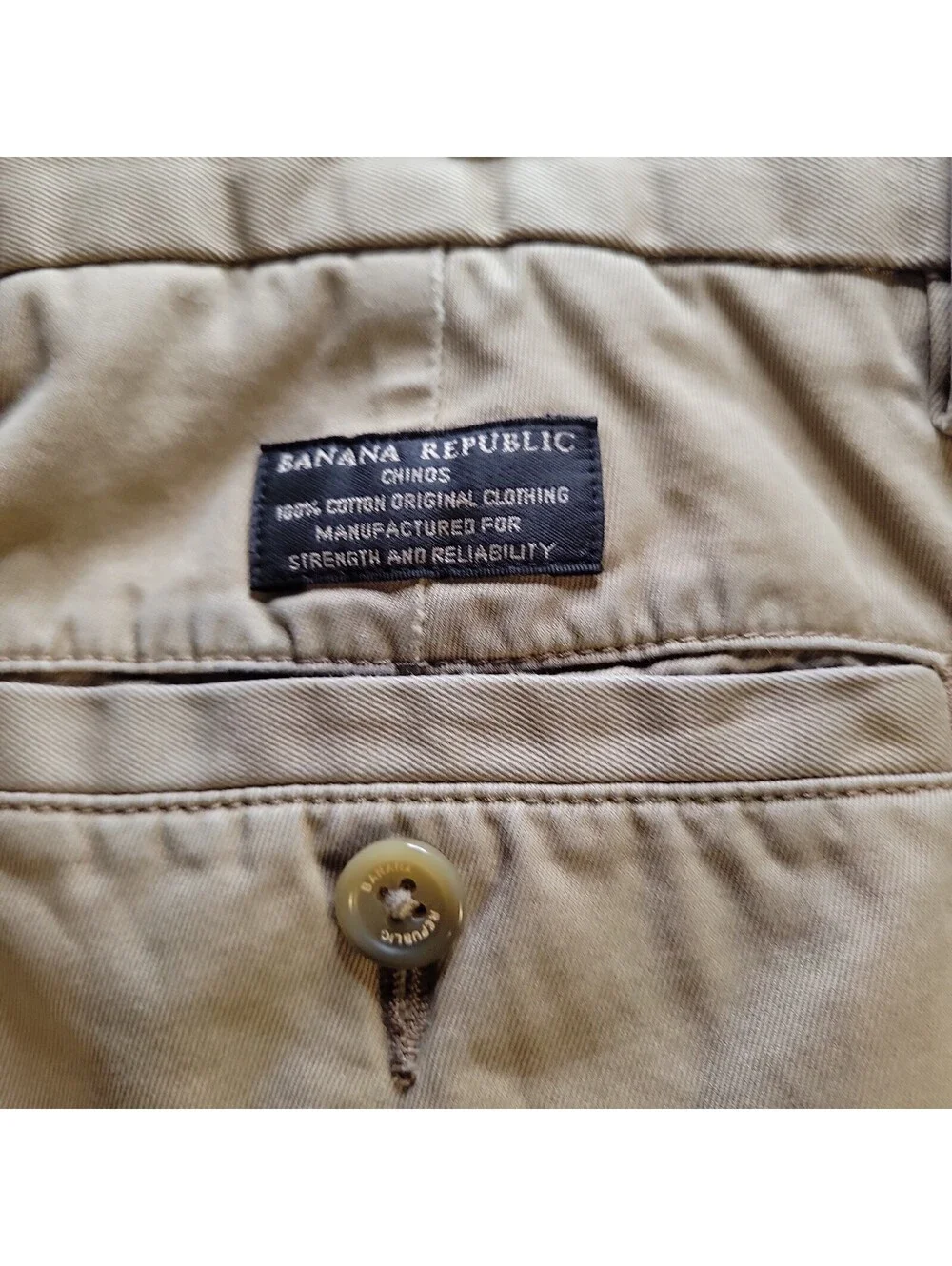 Banana Republic Gavin Chino Pants Mens 29x30 Tan Khaki Straight Leg Casual